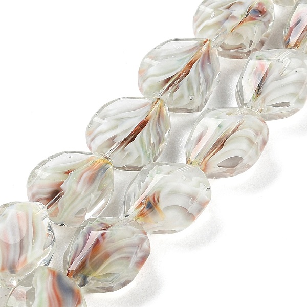 Handmade Gold Sand Lampwork Beads Strands