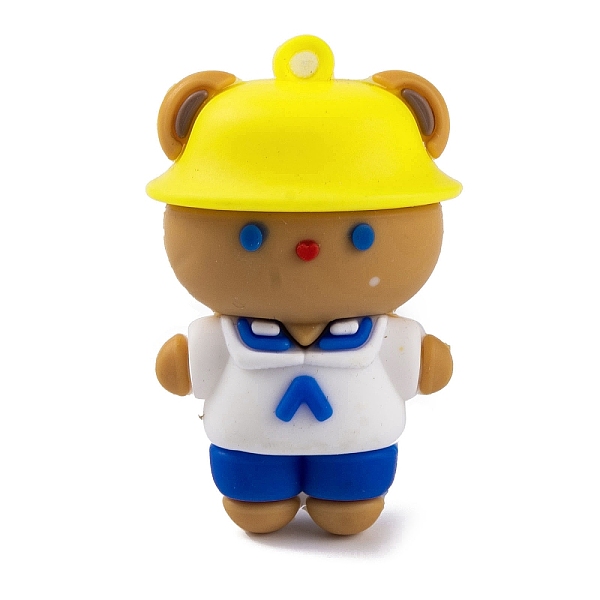 

PandaHall Doll PVC Plastic Pendants, Bear, 50x31.5x26mm, Hole: 3mm PVC Bear Brown