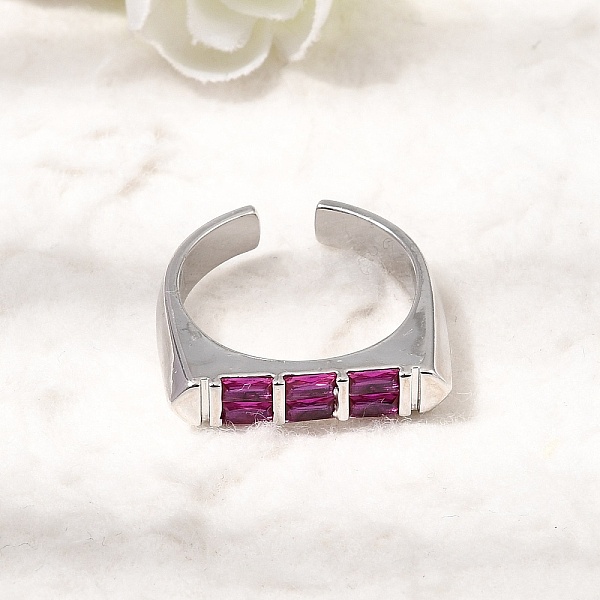 Bagues ouvertes en laiton avec micro pavé de zircones cubiques pour femmes