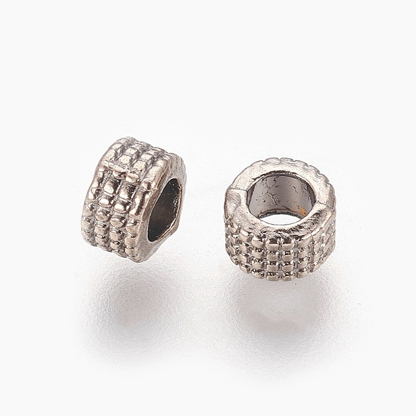 

PandaHall Tibetan Style Alloy Spacer Beads, Lead Free & Cadmium Free, Gunmetal Color, 3x5mm, Hole: 3mm Alloy Column