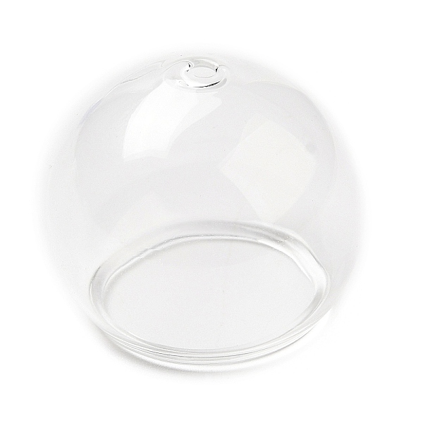 

PandaHall Transparent Glass Bead Cone, for Wind Chimes Making, Half Round, Clear, 25x21.5mm, Hole: 2mm, Inner Diameter: 16mm Glass Clear