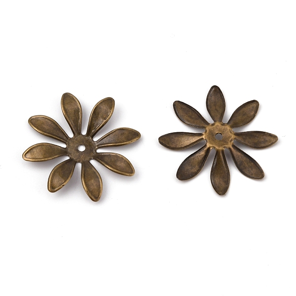 

PandaHall Multi-Petal Iron Bead Caps, Flower, Antique Bronze, 29x26.5x3mm, Hole: 1.5mm Iron
