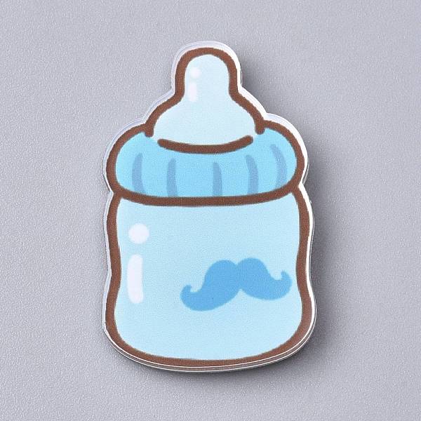 

PandaHall Fridge Magnets Acrylic Decorations, Feeder, Sky Blue, 40x25x4mm Acrylic Bottle Blue