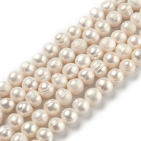

PandaHall Natural Cultured Freshwater Pearl Beads Strands, Potato, Bisque, 8~12mm, Hole: 0.7mm, about 39pcs/strand, 14.45 inch(36.7cm) Pearl..., Orange