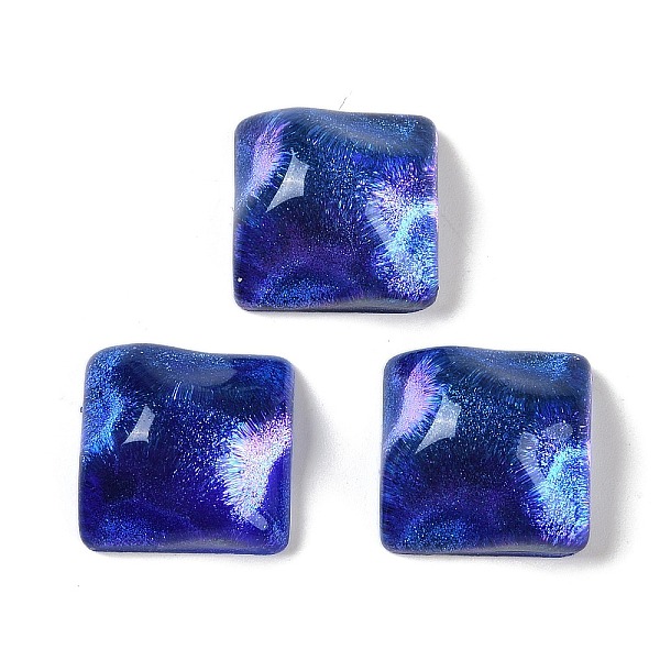 

PandaHall Translucent Epoxy Resin Decoden Cabochons, Water Ripple Square, Royal Blue, 14.5x14.5x8mm Epoxy Resin Square