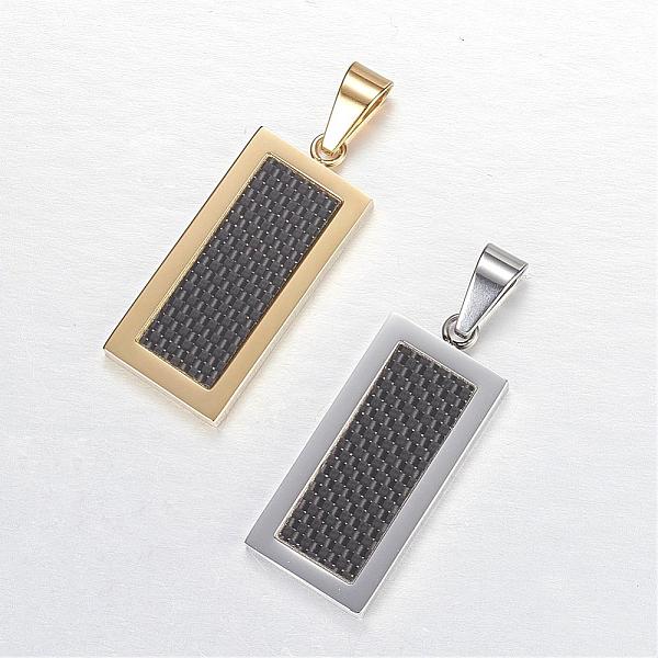 

PandaHall 304 Stainless Steel Pendants, with Fiber, Rectangle, Mixed Color, 34x15x3mm, Hole: 4x9mm 304 Stainless Steel Rectangle