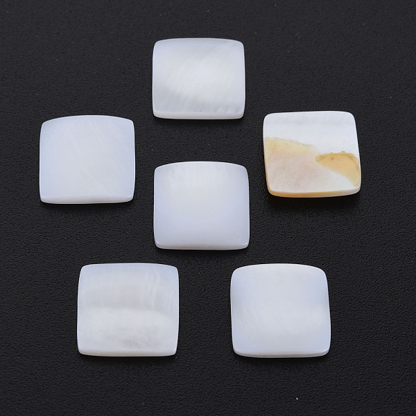 

PandaHall Natural Freshwater Shell Cabochons, Square, White, 11.5x11.5x2.5mm Freshwater Shell Square White