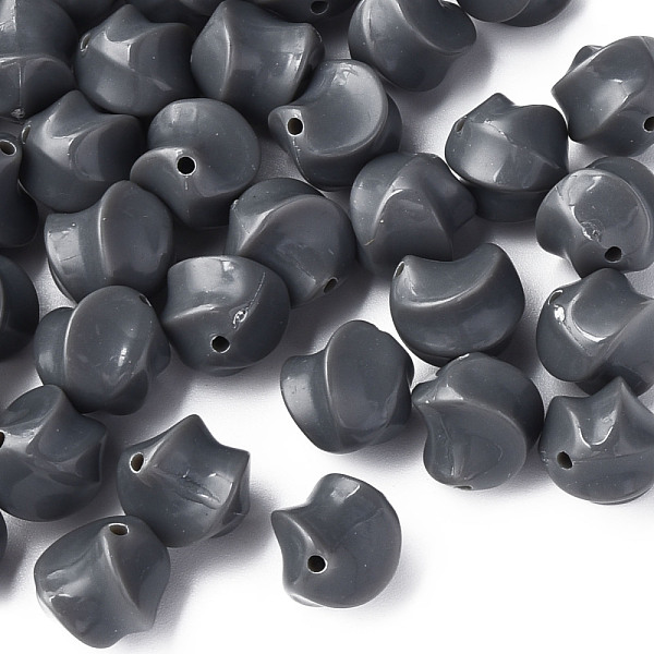 

PandaHall Opaque Acrylic Beads, Twist, Gray, 14.5x14x14mm, Hole: 1.6mm, about 390pcs/500g Acrylic Twist Gray