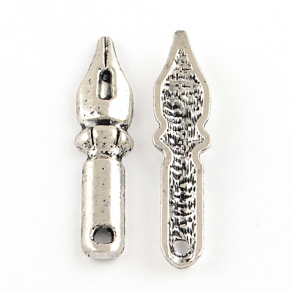 

PandaHall Tibetan Style Alloy Pendants for Teachers' Day, Pen, Lead Free & Cadmium Free, Antique Silver, 32x7x3mm, Hole: 2mm, about...