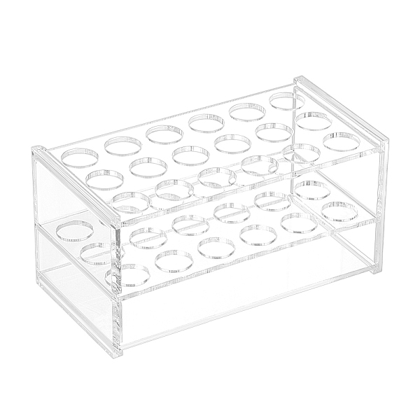 

PandaHall Acrylic Display Stands, Centrifuge Test Tube Display Stands, Lab Supplies, Rectangle with 18-hole, Clear, 150x75x70mm, Hole: 17mm...