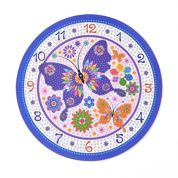 

PandaHall 5D DIY Diamond Painting Kits For Clock Making, with Diamond Painting Cloth, Resin Rhinestones, Diamond Sticky Pen, Tray Plate and..., Multicolor