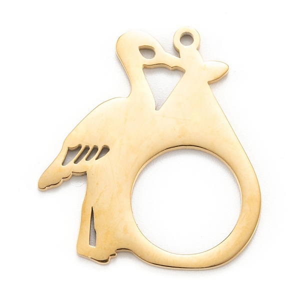 

PandaHall Ion Plating(IP) 304 Stainless Steel Pendants, Laser Cut, Bird, Golden, 30x26.5x1.4mm, Hole: 1.6mm 304 Stainless Steel Bird