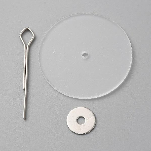 

PandaHall Doll Rotatable Joints Accessories, for DIY Crafts Toys Teddy Bear Making, with Plastic Discs, Iron Washers & Pins, Platinum..., Clear