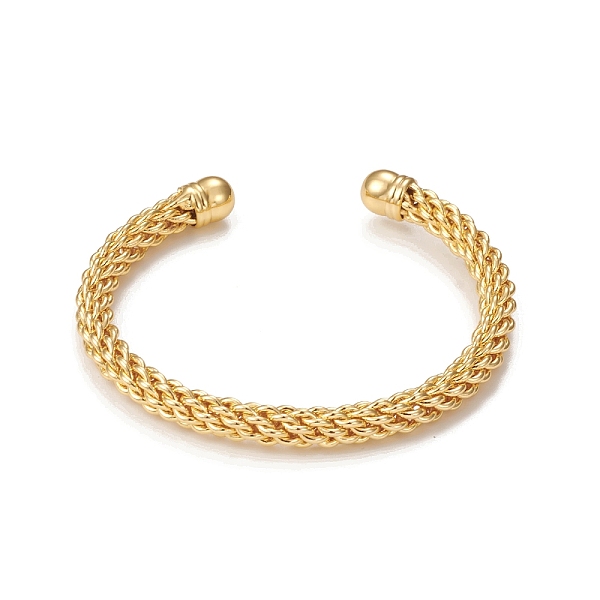 

PandaHall Classic Rack Plating Brass Cuff Bangle, Long-Lasting Plated Mesh Chains Bangles, Cadmium Free & Lead Free, Real 18K Gold Plated...