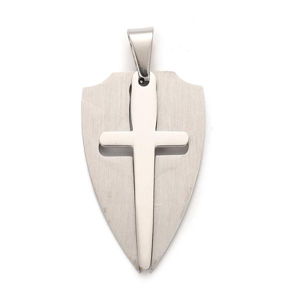 

PandaHall 201 Stainless Steel Split Pendants, Cross, Stainless Steel Color, 40x23.5x1.5mm, Hole: 4x9mm 201 Stainless Steel Cross