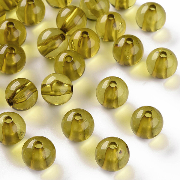 

PandaHall Transparent Acrylic Beads, Round, Goldenrod, 12x11mm, Hole: 2.5mm, about 566pcs/500g Acrylic Round Gold