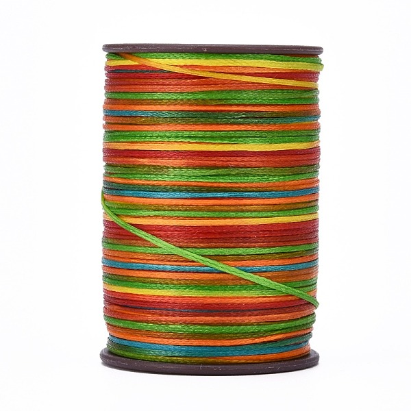 

PandaHall Flat Waxed Thread String, Micro Macrame Cord, for Leather Sewing Stitching, Colorful, 0.8mm, about 109.36 yards(100m)/roll Waxed...