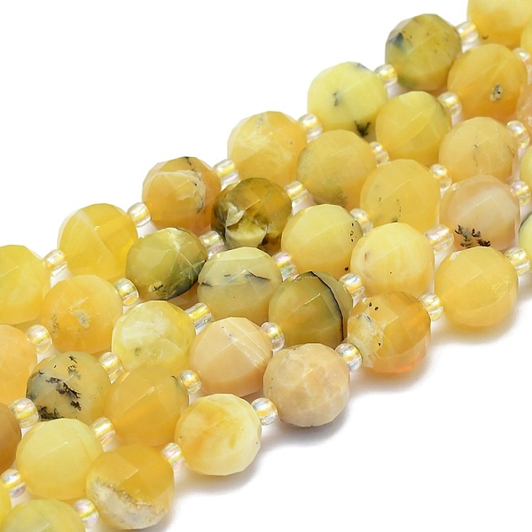 

PandaHall Natural Yellow Opal Beads Strands, Round, Faceted, 9~10mm, Hole: 1.4mm, about 34pcs/Strand, 15.16 inch(38.5cm) Yellow Opal Round