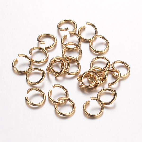 

PandaHall 304 Stainless Steel Jump Rings, Ring, Open Jump Rings, Golden, 18 Gauge, 7x1mm, Inner Diameter: 5mm 304 Stainless Steel