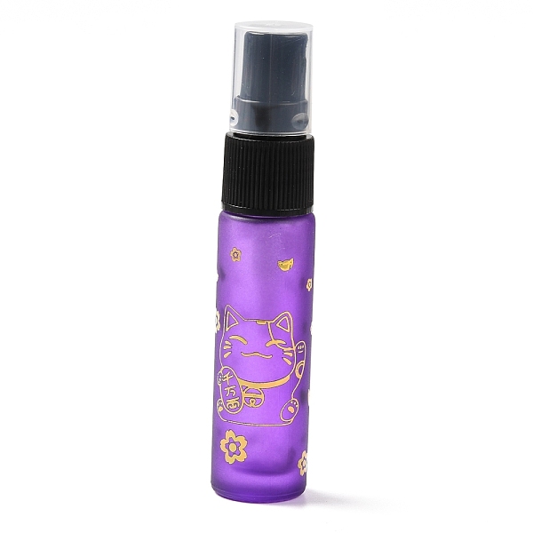 

PandaHall Glass Spray Bottles, Fine Mist Atomizer, with Plastic Dust Cap & Refillable Bottle, with Fortune Cat Pattern & Chinese Character...