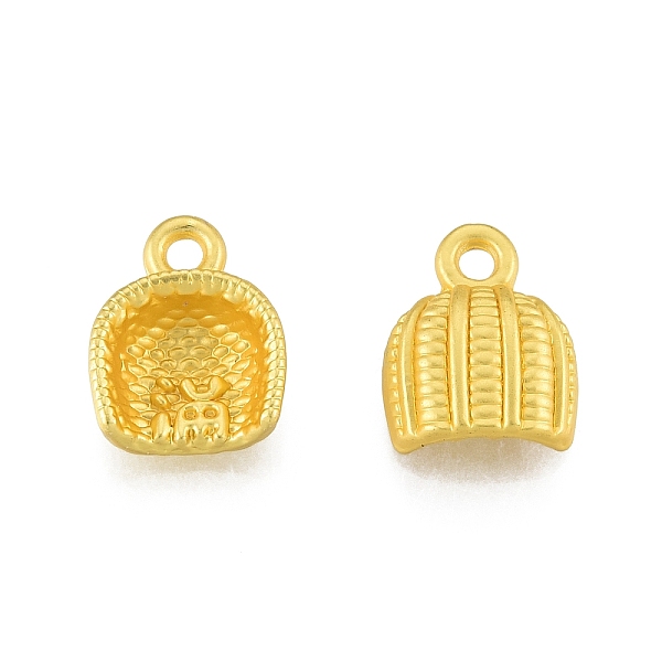 

PandaHall Alloy Charms, Matte Style, Basket Charms, Matte Gold Color, 12x9.5x4mm, Hole: 1.6mm Alloy Tool