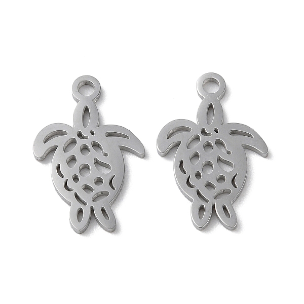 

PandaHall 304 Stainless Steel Pendants, Laser Cut, Tortoise Charms, Stainless Steel Color, 16.5x10.5x1mm, Hole: 1.6mm 304 Stainless Steel...