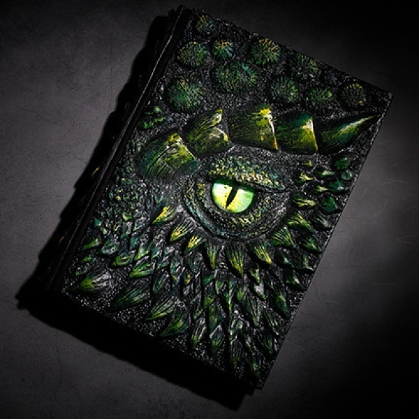 

PandaHall Embossed Bird Eye Resin Notebooks, Retro Travel Journals, Green, 185x135mm Resin Rectangle Green