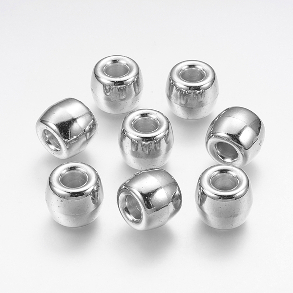 

PandaHall CCB Plastic Beads, Drum, Platinum, 17.5x15mm, Hole: 6mm Plastic Drum