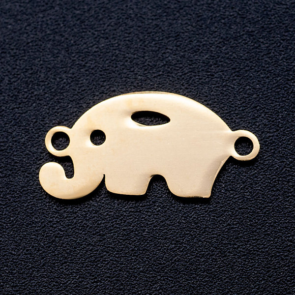

PandaHall 201 Stainless Steel Stamping Blank Links connectors, Elephant, Golden, 9x18.5x1mm, Hole: 1.5mm 201 Stainless Steel Elephant