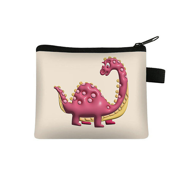

PandaHall Polyester Wallets with Zipper, Change Purse, Clutch Bag for Women, Rectangle with Dinosaor, Pale Violet Red, 22x13.5cm Polyester...