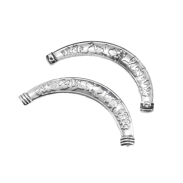 

PandaHall Tibetan Style Alloy Pendants, for Jewelry Making, Tube with Goldfish, Antique Silver, 12x13~17x4mm, Hole: 2mm and 5mm Alloy Tube