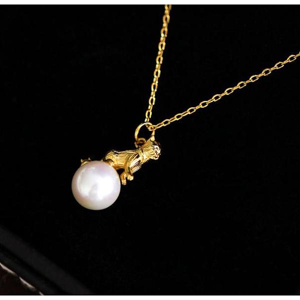 

PandaHall 925 Sterling Silver Cat with Natural Pearl Pendant Necklace, Golden, 15.94 inch(40.5cm) Sterling Silver