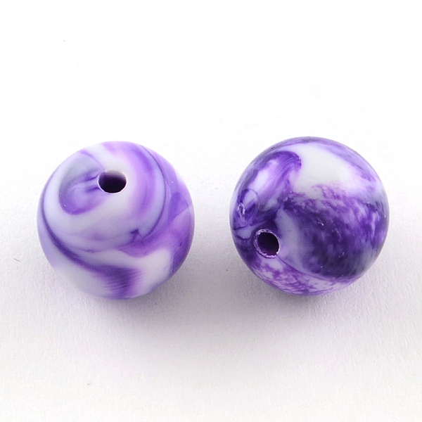 

PandaHall Opaque Acrylic Beads, Round, Blue Violet, 8mm, Hole: 1.5mm, about 1800pcs/500g Acrylic Round Purple