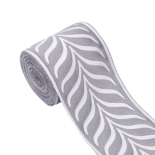 

PandaHall FINGERINSPIRE 6.25M Polyester Ribbons, Leaf Pattern, for Curtain Decoration, Gainsboro, 3-1/4 inch(82mm), about 6.84 Yards..., Gray