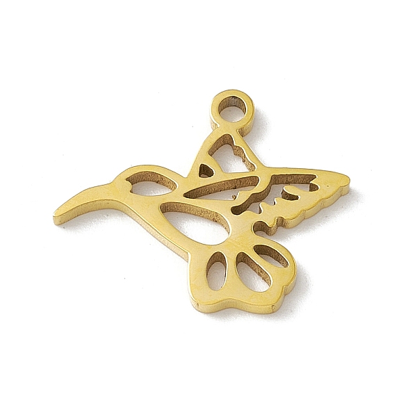 

PandaHall Ion Plating(IP) 304 Stainless Steel Finishing Polish Pendants, Bird Charm, Golden, 16.5x20x1.3mm, Hole: 1.6mm 304 Stainless Steel...