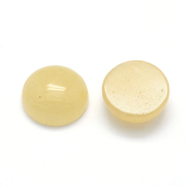 

PandaHall Natural Topaz Jade Cabochons, Half Round, 12x5~6mm Other Jade Half Round