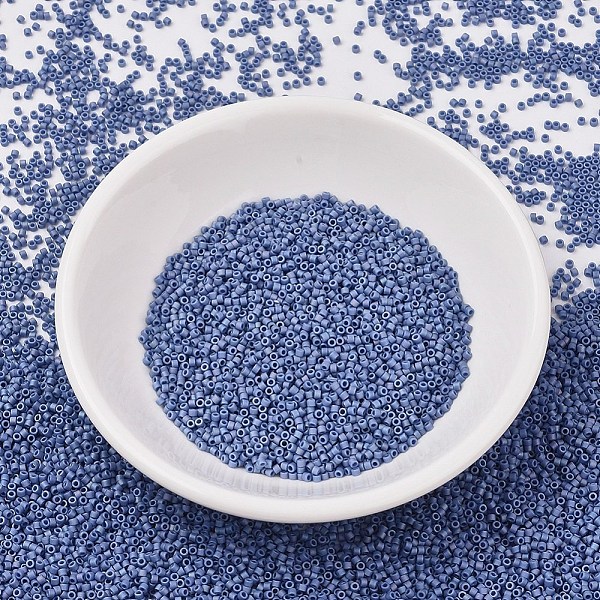 

PandaHall MIYUKI Delica Beads, Cylinder, Japanese Seed Beads, 11/0, (DB2318) Matte Opaque Glazed Mermaid Blue AB, 1.3x1.6mm, Hole: 0.8mm...