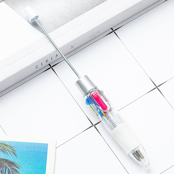 

PandaHall Plastic Ball-Point Pen, Beadable Pen, for DIY Personalized Pen with Jewelry Beads, White, 149x14mm Plastic White