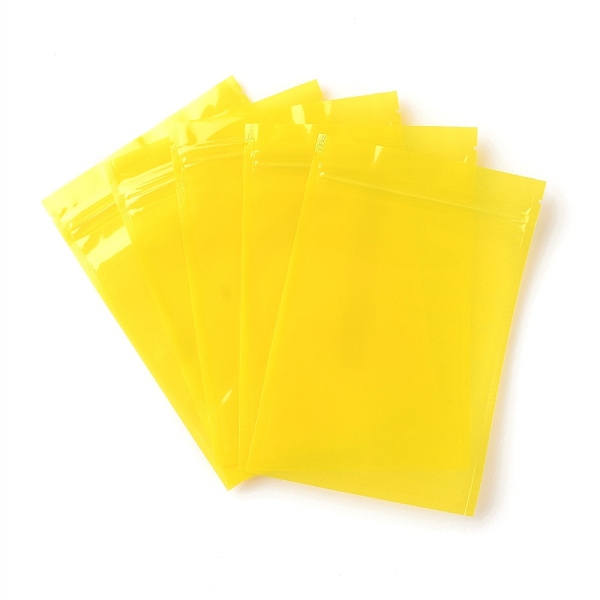 

PandaHall Plastic Transparent Zip Lock Bag, Storage Bags, Self Seal Bag, Top Seal, Rectangle, Yellow, 18x12x0.15cm, Unilateral Thickness...
