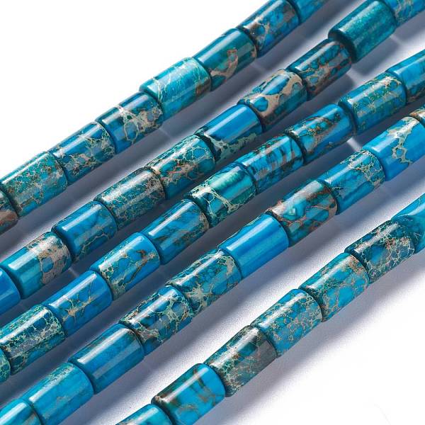 Brins de perles de jaspe impérial naturel