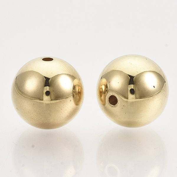 

PandaHall CCB Plastic Beads, Round, Golden, 13.5x13mm, Hole: 2mm Plastic Round