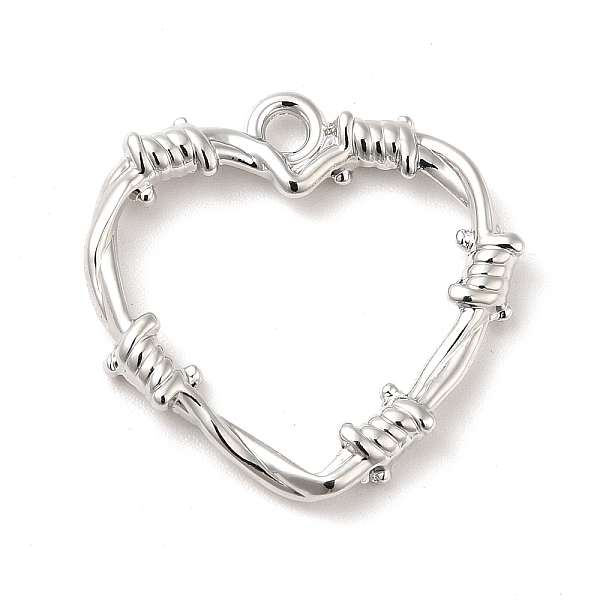 

PandaHall Alloy Pendants, Hollow, Heart, Platinum, 23.5x24.5x3mm, Hole: 2.1mm Alloy Heart