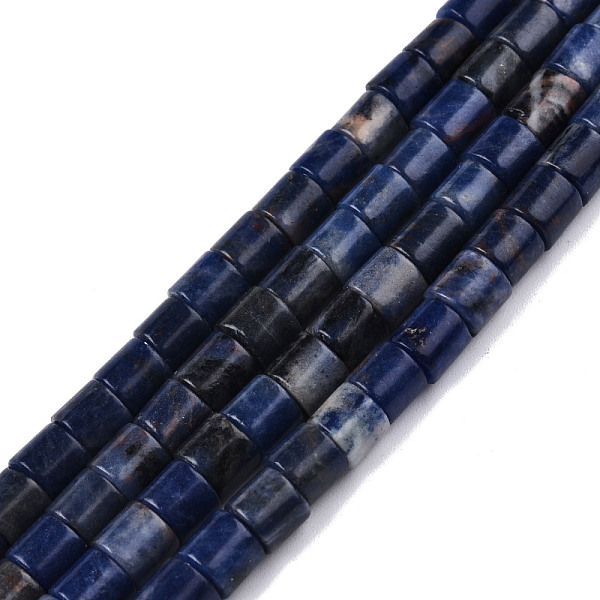 

PandaHall Natural Sodalite Beads Strands, Column, 5.5~8x6mm, Hole: 1mm, about 64pcs/strand, 14.57 inch(37cm) Sodalite Column