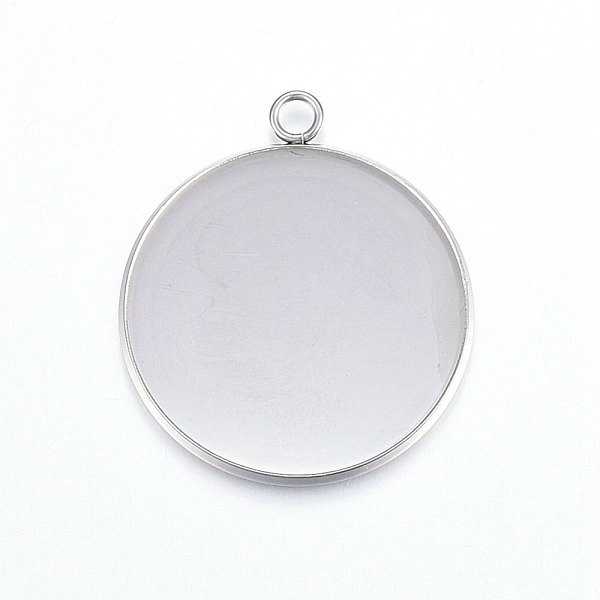

PandaHall 201 Stainless Steel Pendant Cabochon Settings, Plain Edge Bezel Cups, Flat Round, Stainless Steel Color, 36.5x32x2mm, Hole: 3mm...