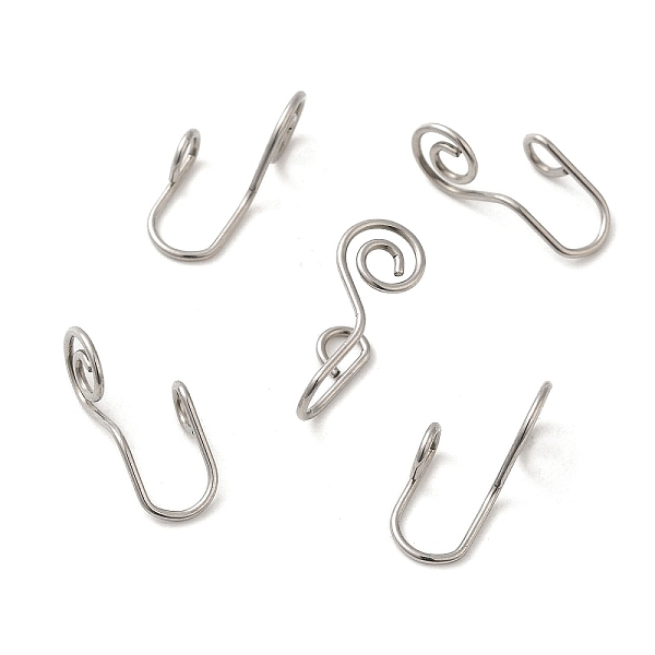 

PandaHall 316 Surgical Stainless Steel Clip on Nose Rings, Nose Cuff Non Piercing Jewelry, Stainless Steel Color, 17.5x6.5x4.5mm 316...