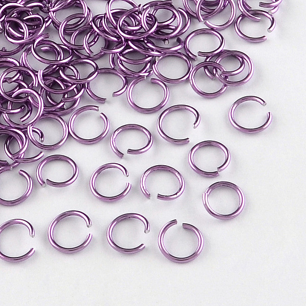

PandaHall Aluminum Wire Open Jump Rings, Medium Orchid, 6x0.8mm, 5mm inner diameter, about 2150pcs/50g Aluminum Purple