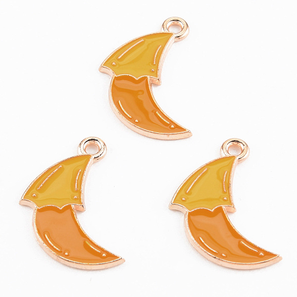 

PandaHall Light Gold Tone Alloy Enamel Pendants, Cadmium Free & Lead Free, Halloween, Moon, Dark Orange, 22x17x1.2mm, Hole: 1.5mm...