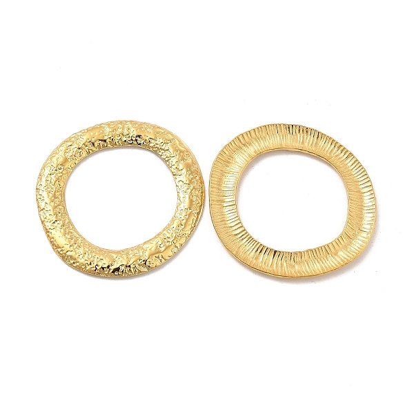 

PandaHall Ion Plating(IP) 304 Stainless Steel Linking Ring, Hammered Round Ring, Real 18K Gold Plated, 32.5x1.5mm, Hole: 20.5mm 304...