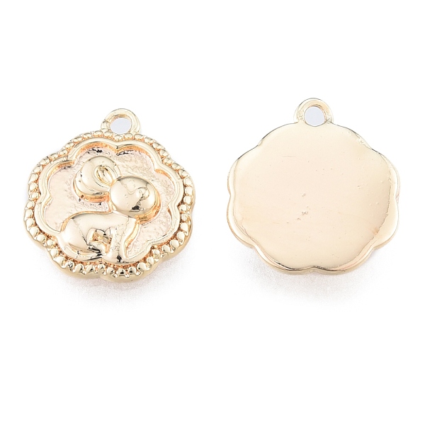 

PandaHall Brass Charms, Cadmium Free & Nickel Free & Lead Free, Flower with Rabbit, Real 18K Gold Plated, 14x11.5x2.5mm, Hole: 1.4mm Brass...