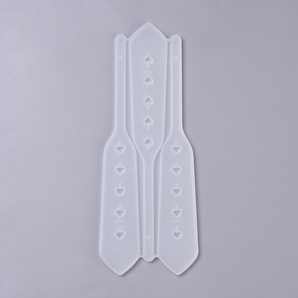 

PandaHall Silicone Molds, Resin Casting Molds, For UV Resin, Epoxy Resin Jewelry Making, Fan Shape, White, 236x89x4mm Silicone Fan White